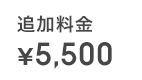 追加料金¥5,500